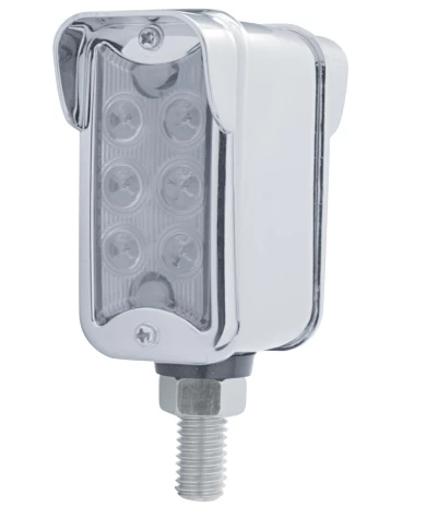 (CARD) 6 AMBER/6 AMBER LED STRAIGHT DUAL FUNCTION DOUBLE FACE LT W/ VERTICAL VISOR BEZEL - CLEAR/CLEAR LENS (CARD) 6 AMBER/6 AMBER LED STRAIGHT DUAL FUNCTION DOUBLE FACE LT W/ VERTICAL VISOR BEZEL - CLEAR/CLEAR LENS