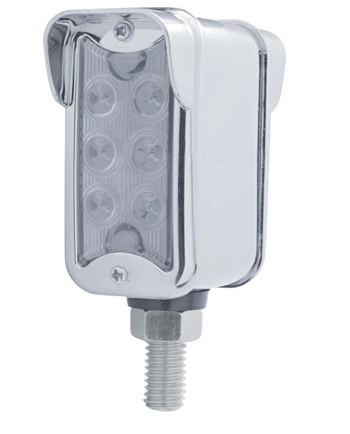 (CARD) 6 AMBER/6 AMBER LED STRAIGHT DUAL FUNCTION DOUBLE FACE LT W/ VERTICAL VISOR BEZEL - CLEAR/CLEAR LENS (CARD) 6 AMBER/6 AMBER LED STRAIGHT DUAL FUNCTION DOUBLE FACE LT W/ VERTICAL VISOR BEZEL - CLEAR/CLEAR LENS