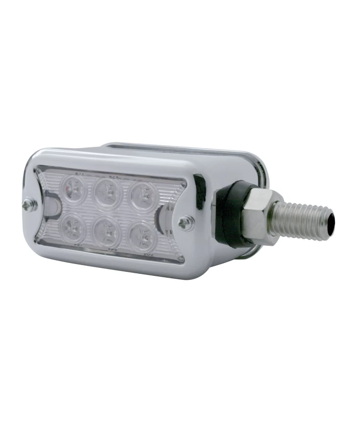 (CARD) 6 AMBER/6 AMBER LED STRAIGHT DUAL FUNCTION DOUBLE FACE LT W/ NO VISOR BEZEL - CLEAR/CLEAR LENS (CARD) 6 AMBER/6 AMBER LED STRAIGHT DUAL FUNCTION DOUBLE FACE LT W/ NO VISOR BEZEL - CLEAR/CLEAR LENS