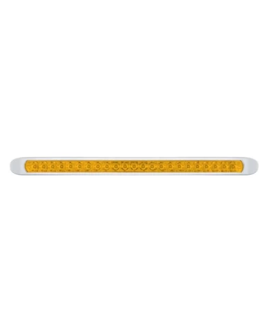(CARD) 23 AMBER SMD LED 17 1/4" REFLECTOR LIGHT BAR WITH CHROME BEZEL - AMBER LENS (CARD) 23 AMBER SMD LED 17 1/4" REFLECTOR LIGHT BAR WITH CHROME BEZEL - AMBER LENS