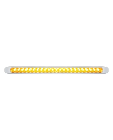 (CARD) 23 AMBER SMD LED 17 1/4" REFLECTOR LIGHT BAR WITH CHROME BEZEL - AMBER LENS (CARD) 23 AMBER SMD LED 17 1/4" REFLECTOR LIGHT BAR WITH CHROME BEZEL - AMBER LENS