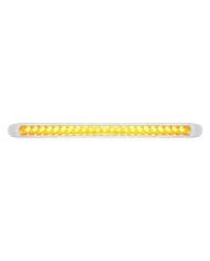 (CARD) 23 AMBER SMD LED 17 1/4" REFLECTOR LIGHT BAR WITH CHROME BEZEL - AMBER LENS