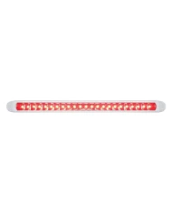 (CARD) 23 RED SMD LED 17 1/4" REFLECTOR LIGHT BAR WITH CHROME BEZEL - RED LENS (CARD) 23 RED SMD LED 17 1/4" REFLECTOR LIGHT BAR WITH CHROME BEZEL - RED LENS