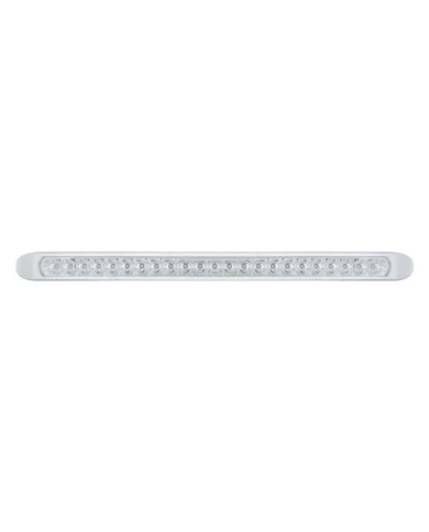 (CARD) 23 RED LED 17 1/4" REFLECTOR LIGHT BAR WITH CHROME BEZEL - CLEAR LENS (CARD) 23 RED LED 17 1/4" REFLECTOR LIGHT BAR WITH CHROME BEZEL - CLEAR LENS