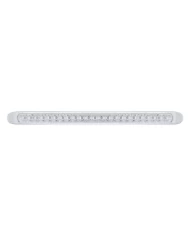 (CARD) 23 RED LED 17 1/4" REFLECTOR LIGHT BAR WITH CHROME BEZEL - CLEAR LENS