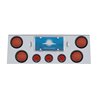 UP34704-SS Rear Center Panel With 4X 12 LED 4" Reflector Lights & 3X 13 LED 2.5" Lights -Red LED & Lens