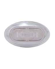 (BULK) 2 AMBER LED OVAL CLEARANCE/MARKER LIGHT - CLEAR LENS