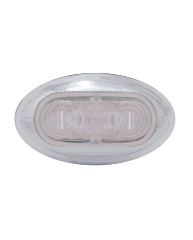 (BULK) 2 RED LED OVAL CLEARANCE/MARKER LIGHT - CLEAR LENS (BULK) 2 RED LED OVAL CLEARANCE/MARKER LIGHT - CLEAR LENS