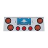 UP34705-SS Rear Center Panel With 4X 12 LED 4" Reflector Light & 3X 13 LED 2.5" Beehive Light -Red LED & Lens