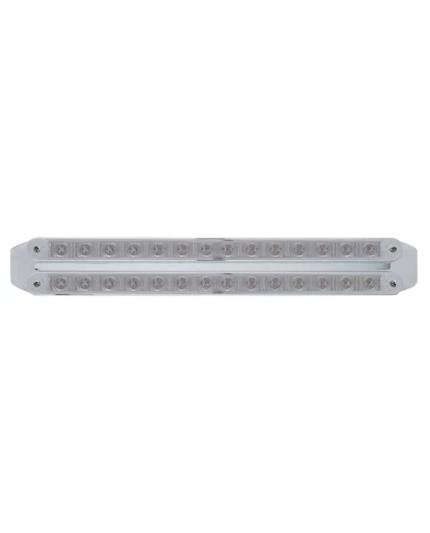 (CARD) CHROME 14 AMBER/14 AMBER LED 12" P/T/C LIGHT BAR - CLEAR/CLEAR LENS (CARD) CHROME 14 AMBER/14 AMBER LED 12" P/T/C LIGHT BAR - CLEAR/CLEAR LENS