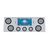 UP34706-SS Rear Center Panel With 4X 12 LED 4" Reflector Lights & 3X 13 LED 2.5" Lights -Red LED/Clear Lens