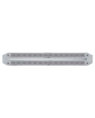 (CARD) CHROME 14 RED/14 WHITE LED 12" P/T/C LIGHT BAR - CLEAR/CLEAR LENS (CARD) CHROME 14 RED/14 WHITE LED 12" P/T/C LIGHT BAR - CLEAR/CLEAR LENS