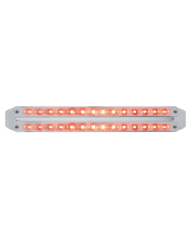 (CARD) CHROME 14 RED/14 RED LED 12" P/T/C LIGHT BAR - CHROME/CHROME LENS (CARD) CHROME 14 RED/14 RED LED 12" P/T/C LIGHT BAR - CHROME/CHROME LENS