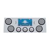 UP34707-SS Rear Center Panel With 4X 12 LED 4" Reflector Light & 3X 13 LED 2.5" Beehive Light -Red LED/Clear Lens
