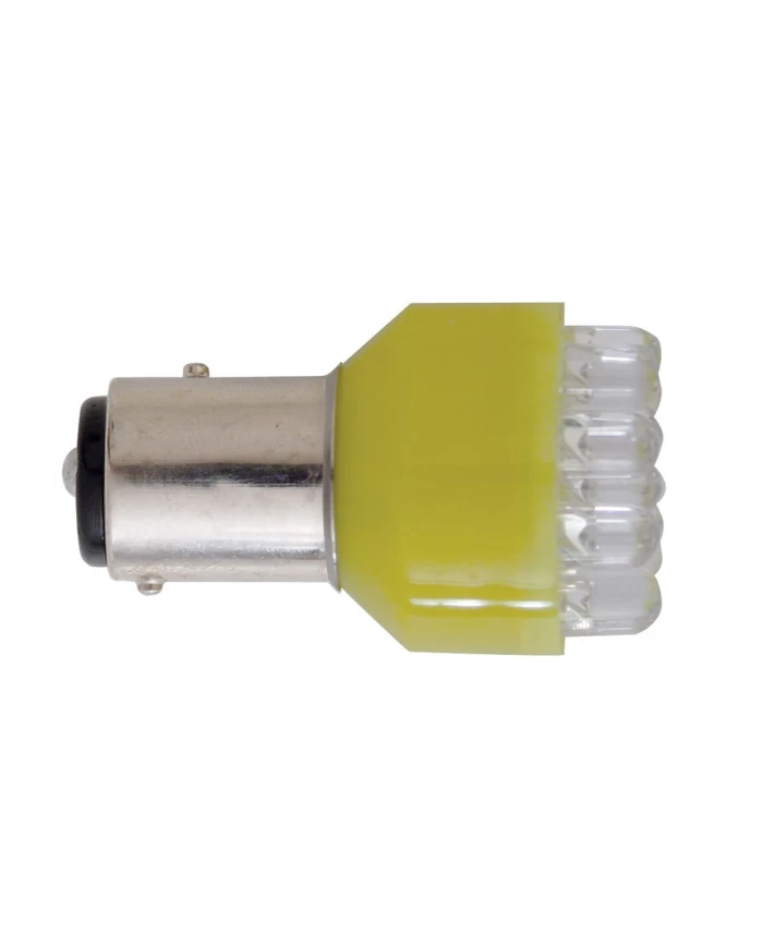 (CARD) 12 SUPER BRIGHT LED 1157 BULB - AMBER