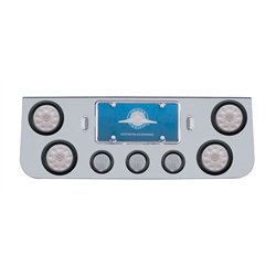 UP34710-CR Rear Center Panel With 4X 10 LED 4" Lights & 3X 13 LED 2.5" Lights -Red LED/Clear Lens