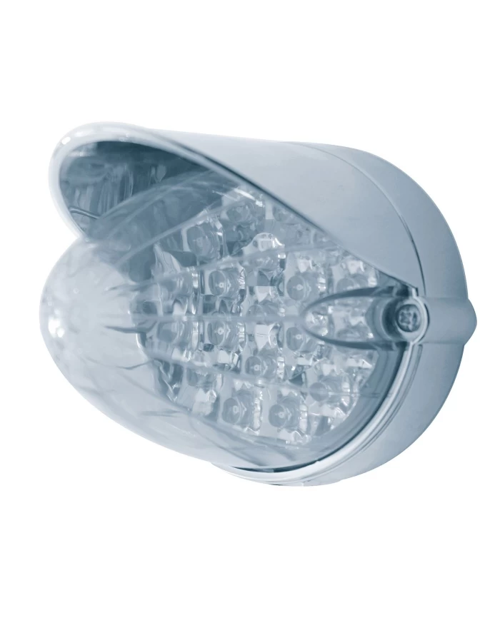 (BULK) 19 AMBER LED FLUSH MOUNT REFLECTOR MARKER/AUXILIARY LIGHT WITH VISOR - CLEAR LENS (BULK) 19 AMBER LED FLUSH MOUNT REFLECTOR MARKER/AUXILIARY LIGHT WITH VISOR - CLEAR LENS