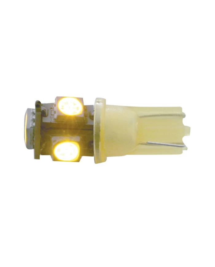 (2/CARD) 5 AMBER LED 360 DEGREE 194 BULB