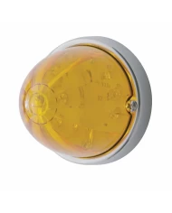 (BULK) 17 AMBER LED WATERMELON CAB LIGHT FLUSH MOUNT KIT W/ MOUNTING BASE - AMBER LENS (BULK) 17 AMBER LED WATERMELON CAB LIGHT FLUSH MOUNT KIT W/ MOUNTING BASE - AMBER LENS