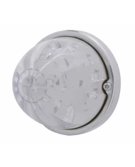 (BULK) 17 AMBER LED WATERMELON CAB LIGHT FLUSH MOUNT KIT W/ MOUNTING BASE - CLEAR LENS