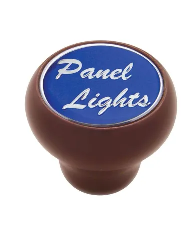 UP23543-"Panel Lights" Wood Deluxe Dash Knob - Blue Glossy Sticker