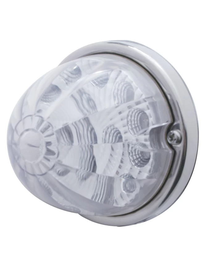 (BULK) 17 AMBER LED WATERMELON REFLECTOR CAB LIGHT FLUSH MOUNT KIT W/ MOUNTING BASE - CLEAR LENS (BULK) 17 AMBER LED WATERMELON REFLECTOR CAB LIGHT FLUSH MOUNT KIT W/ MOUNTING BASE - CLEAR LENS