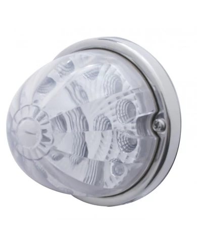 (BULK) 17 RED LED WATERMELON REFLECTOR CAB LIGHT FLUSH MOUNT KIT W/ MOUNTING BASE - CLEAR LENS (BULK) 17 RED LED WATERMELON REFLECTOR CAB LIGHT FLUSH MOUNT KIT W/ MOUNTING BASE - CLEAR LENS