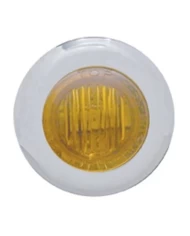 (CARD) 3 AMBER LED DUAL FUNCTION MINI AUXILIARY/UTILITY LIGHT W/ S.S. BEZEL - AMBER LENS (CARD) 3 AMBER LED DUAL FUNCTION MINI AUXILIARY/UTILITY LIGHT W/ S.S. BEZEL - AMBER LENS