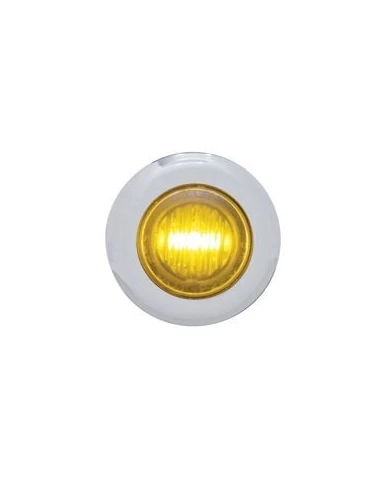 (CARD) 3 AMBER LED DUAL FUNCTION MINI AUXILIARY/UTILITY LIGHT W/ S.S. BEZEL - AMBER LENS (CARD) 3 AMBER LED DUAL FUNCTION MINI AUXILIARY/UTILITY LIGHT W/ S.S. BEZEL - AMBER LENS