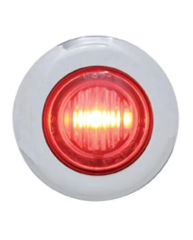 (CARD) 3 RED LED DUAL FUNCTION MINI AUXILIARY/UTILITY LIGHT W/ S.S. BEZEL - RED LENS (CARD) 3 RED LED DUAL FUNCTION MINI AUXILIARY/UTILITY LIGHT W/ S.S. BEZEL - RED LENS
