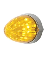(BULK) 19 AMBER LED FLUSH MOUNT WATERMELON MARKER/AUXILIARY LIGHT - AMBER LENS (BULK) 19 AMBER LED FLUSH MOUNT WATERMELON MARKER/AUXILIARY LIGHT - AMBER LENS
