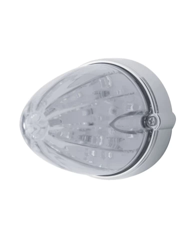 (BULK) 19 AMBER LED FLUSH MOUNT WATERMELON MARKER/AUXILIARY LIGHT - CLEAR LENS (BULK) 19 AMBER LED FLUSH MOUNT WATERMELON MARKER/AUXILIARY LIGHT - CLEAR LENS