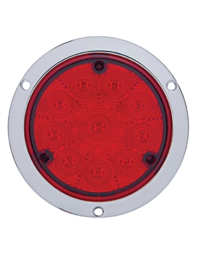 (CARD) 10 RED LED 4" S/T/T DEEP DISH LIGHT - RED LENS (CARD) 10 RED LED 4" S/T/T DEEP DISH LIGHT - RED LENS