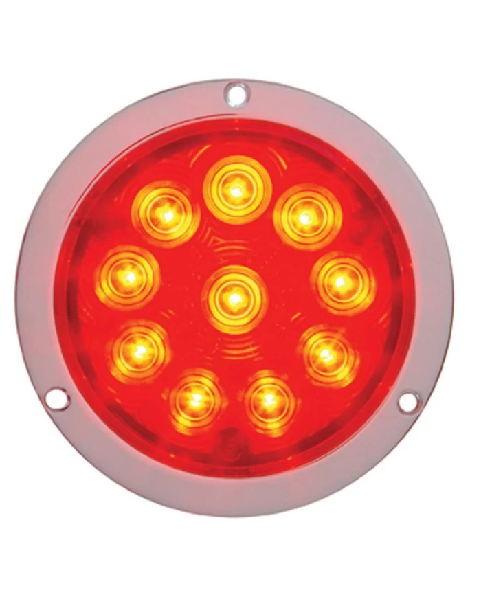 (CARD) 10 RED LED 4" S/T/T DEEP DISH LIGHT - RED LENS (CARD) 10 RED LED 4" S/T/T DEEP DISH LIGHT - RED LENS