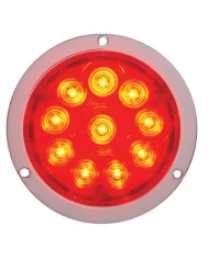 (CARD) 10 RED LED 4" S/T/T DEEP DISH LIGHT - RED LENS (CARD) 10 RED LED 4" S/T/T DEEP DISH LIGHT - RED LENS