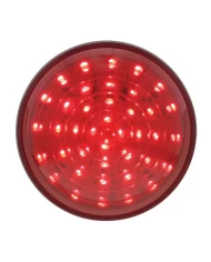 (CARD) 40 RED LED 4" ROADSTER S/T/T LIGHT - RED LENS
