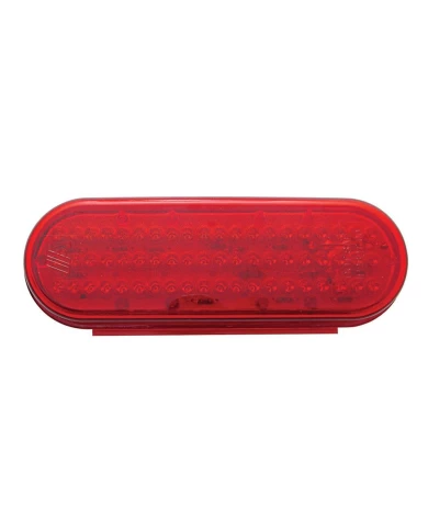 (CARD) 60 RED LED OVAL S/T/T LIGHT W/ TERMINAL - RED LENS (CARD) 60 RED LED OVAL S/T/T LIGHT W/ TERMINAL - RED LENS