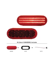 (BULK) 60 RED LED OVAL STOP, TURN & TAIL LIGHT - RED KIT (BULK) 60 RED LED OVAL STOP, TURN & TAIL LIGHT - RED KIT
