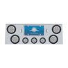 UP34763-SS Rear Center Panel With 4X 7 LED 4" Reflector Lights & 3X 13 LED 2.5" Lights -Red LED/Clear Lens