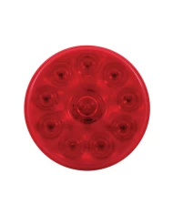 (CARD) 10 RED LED 4" ROUND S/T/T LIGHT - RED LENS (CARD) 10 RED LED 4" ROUND S/T/T LIGHT - RED LENS