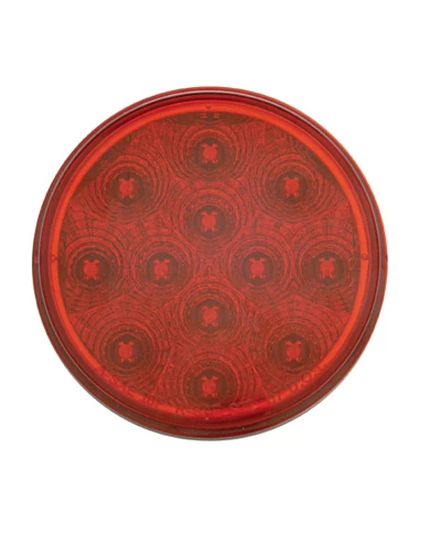 (CARD) 12 RED LED 4" ROUND S/T/T LIGHT W/ CHROME REFLECTOR - RED LENS (CARD) 12 RED LED 4" ROUND S/T/T LIGHT W/ CHROME REFLECTOR - RED LENS