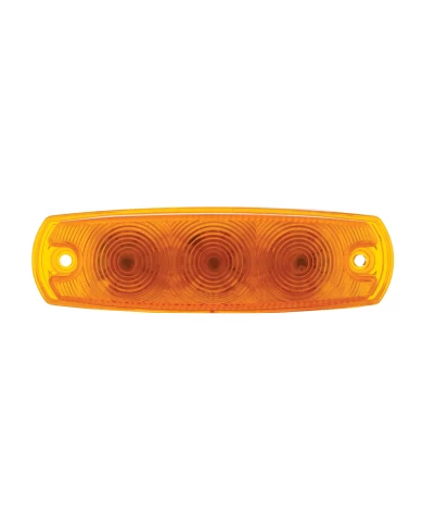 (CARD) 3 AMBER LED RECTANGULAR CLEARANCE/MARKER LIGHT - AMBER LENS (CARD) 3 AMBER LED RECTANGULAR CLEARANCE/MARKER LIGHT - AMBER LENS