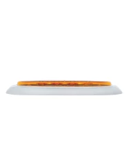 (BULK) 10 AMBER LED OVAL P/T/C LIGHT W/FLANGE + CHROME RIM (BULK) 10 AMBER LED OVAL P/T/C LIGHT W/FLANGE + CHROME RIM