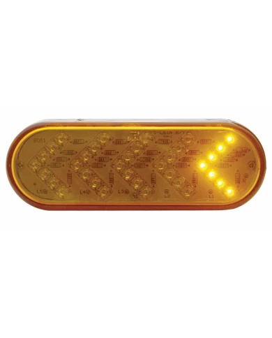 (BULK) 35 AMBER LED SEQUENTIAL OVAL TURN SIGNAL LIGHT - AMBER (BULK) 35 AMBER LED SEQUENTIAL OVAL TURN SIGNAL LIGHT - AMBER