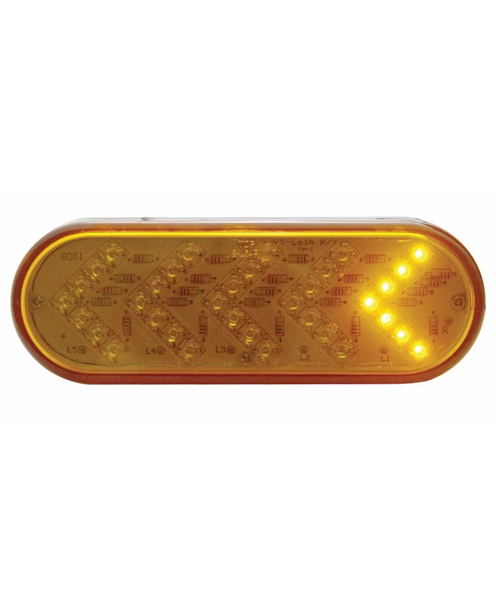 (BULK) 35 AMBER LED SEQUENTIAL OVAL TURN SIGNAL LIGHT - AMBER (BULK) 35 AMBER LED SEQUENTIAL OVAL TURN SIGNAL LIGHT - AMBER