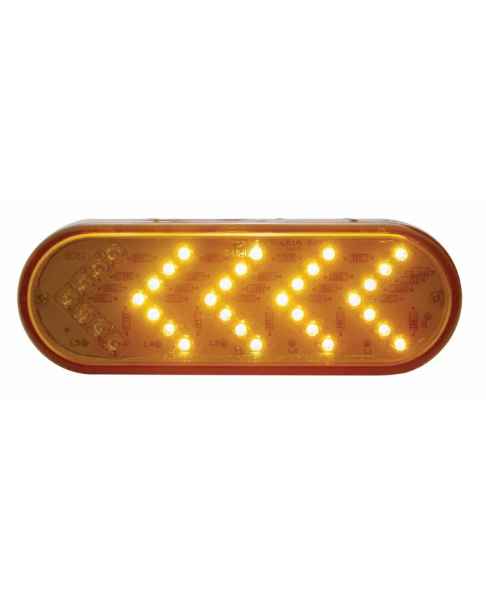 (BULK) 35 AMBER LED SEQUENTIAL OVAL TURN SIGNAL LIGHT - AMBER (BULK) 35 AMBER LED SEQUENTIAL OVAL TURN SIGNAL LIGHT - AMBER