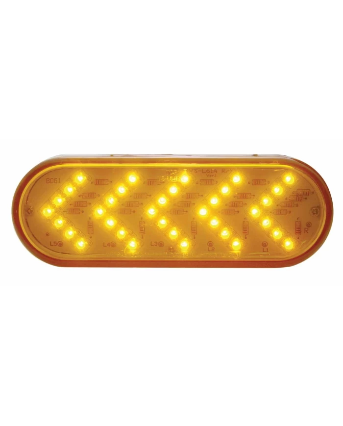 (BULK) 35 AMBER LED SEQUENTIAL OVAL TURN SIGNAL LIGHT - AMBER (BULK) 35 AMBER LED SEQUENTIAL OVAL TURN SIGNAL LIGHT - AMBER