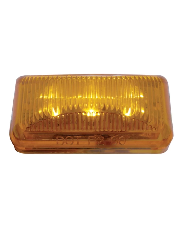 (CARD) 6 AMBER LED SMALL RECTANGULAR CLEARANCE/MARKER LIGHT - AMBER LENS (CARD) 6 AMBER LED SMALL RECTANGULAR CLEARANCE/MARKER LIGHT - AMBER LENS