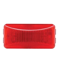 (CARD) 6 RED LED SMALL RECTANGULAR CLEARANCE/MARKER LIGHT - RED LENS (CARD) 6 RED LED SMALL RECTANGULAR CLEARANCE/MARKER LIGHT - RED LENS