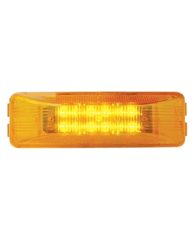 (CARD) 12 AMBER LED RECTANGULAR CLEARANCE/MARKER LIGHT - AMBER LENS (CARD) 12 AMBER LED RECTANGULAR CLEARANCE/MARKER LIGHT - AMBER LENS